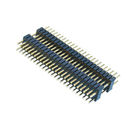 PCB Kartı Erkek 1.27 * 2.54mm Pin Başlık Konektörü Çift Sıra Çift Plastik SMT PA9T Pirinç H = 2.54