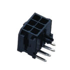 Sağ Açı SMT Kablo Konnektörleri 3.00mm 2 * 2P LCP siyah Sn kaplama ROHS
