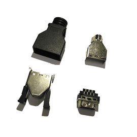 Black Computer Pin Connectors SCSI  CEN-TYPE 14 Pin Male PBT Black Sel.5U" Au/Sn  ROHS