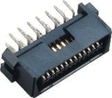 1.27mm Düz 26 Pinli Scsi Konnektör PBT% 30 GF UL94V-0 Fosfor Bronz Altın Flaş / Sn