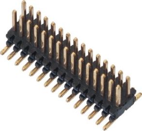 SMT LCP 0.80 * 1.20 Pin Başlık Siyah Çift hatlı CAP&#39;li H = 1.4 Makara paketleme Altın flaş ROHS