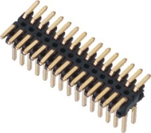SMT LCP 0.80 * 1.20 Pin Başlık Siyah Çift hatlı CAP&#39;li H = 1.4 Makara paketleme Altın flaş ROHS