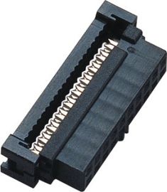 20 pin 2.00mm IDC Soket Konnektör Dişi Bump PBT Fosfor Bronz Sel Au / Sn
