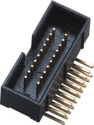 Pirinç Altın Flaş 90 ° DIP Kutusu Başlık Bağlayıcısı 1.27 * 2.54mm 2 * 10P PA9T% 30 GF UL94V-0