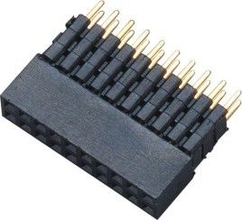 2.0mm Çift Sıralı Dişi Başlık Konnektörü H 6.35 180 ° DIP ADD Muhafaza Sinyal iletimi