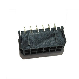 3.0 Pitch Micor Mini Fit Gofret Çift Sıra Düz Post LCP Siyah ROHS ile
