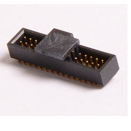 SMT Tip Konnektör Pin Header 1.27 Mm Saha PA9T Siyah Altın Flaş ROHS
