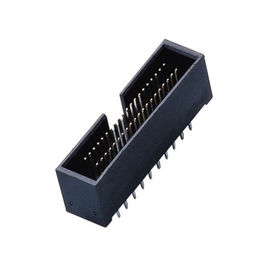 Dört Satırlı H = 10.5 1.27 * 2.54 Mm Pitch Box Başlık Konektörü düz PA9T siyah ROHS