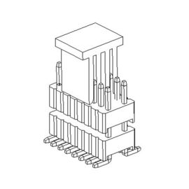 1.27mm Pin Başlığı Konektörü H = 1.0mm SMT Doul Row Çift Plastik
