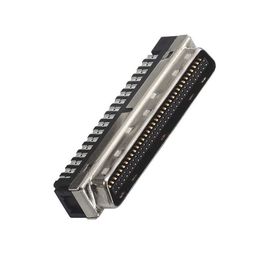 1.27mm CEN-TYPE14~100P bilgisayar pinli konnektörler, kablo ROHS için siyah renkli IDC şerit tipi