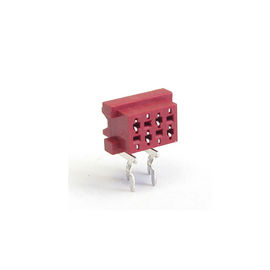 Dik Açı / Dip Dişi ile WCON Tel-Pano Konnektörü Kırmızı 1.27mm