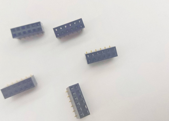 SMT Tip 2.54 Mm Dişi Başlık Dik Açı PA 9T Plastik Malzeme