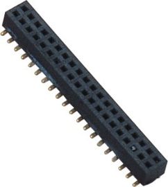 1.00mm Panodan Panoya Çift Sıra Başlıklı Konnektör Dişi SMT PA9T Siyah