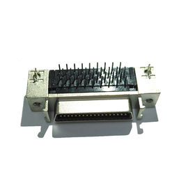 1.27 Basamaklı Bilgisayar Pin Konnektörleri SCSI Konnektör 26P Dik Açılı Makyaj Malzemesi PBT Siyah Fosfor Bronz ROHS